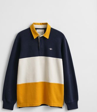 GANT Men Color Blocked Heavy Rugger (XXXL) EVENING BLUE