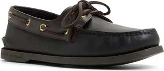 Sperry Top-Sider Authentic Original 2-Eye Boat Shoe in Black/Amaretto at Nordstrom, Size 11.5