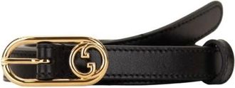 Gucci Accessoires, Dames, Zwart, 115 CM, Leer, Leren Riem