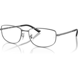 Ray-Ban 56mm Irregular optical glasses in Silver at Nordstrom