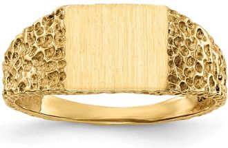 Diamond2Deal 14k Yellow Gold Open Back Signet Ring