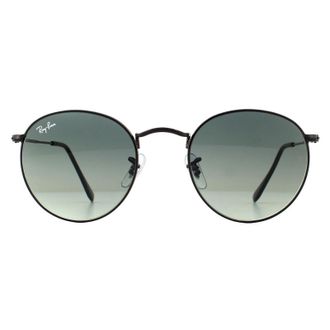 Ray-Ban Zonnebril Ronde Platte Lenzen 3447n 002/71 Zwart Grijs Verloop 50mm