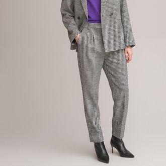 La Redoute Collections Strakke broek, pied-de-poule motief