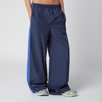 Balenciaga Pantaloni jogging Techwear in misto cotone blu navy