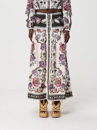 Farm Rio Gonna Rococo Flowers lunga Farm Rio in misto cotone con stampa floreale