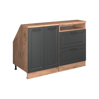 Vicco Conjunto De Armarios Para Techo Inclinado Rion, Antracita Casa De Campo, 120 Cm Lote De 2 Carcasas De Armario 60 Cm De Profundidad, Vicco