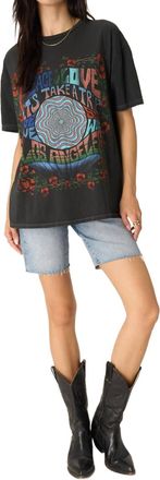 Bloomingdale's Peace And Love Relax T Shirt In Vintage Black