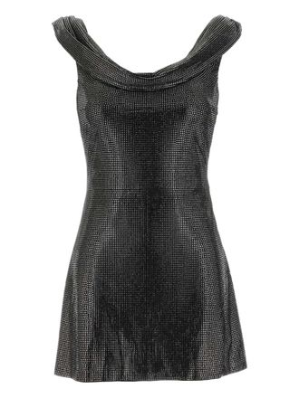 Giuseppe Di Morabito draped-neck mini dress - women - Elastane/Viscose/Nylon/glass - 42 - Black