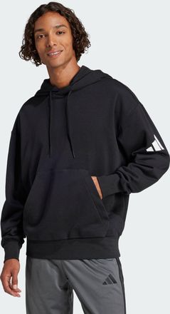 adidas Mens adidas Essentials Loose-Fit 3 Bar Logo French Terry Hoodie