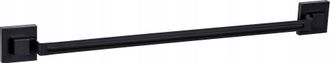 WENKO Quadro Barra Toallas Acero Negro Mate 60 Cm