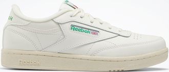 Reebok Classic Sneaker REEBOK CLASSIC CLUB C, Damen, Gr. 36,5, weiss (chalk, chalk, glegrn), Synthetik, Schuhe Sneaker