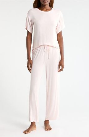 Nordstrom Moonlight Eco Easy Rib Pajamas in Pink Loft at Nordstrom, Size X-Small