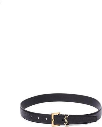 Saint Laurent Cassandre Belt With Square Buckle