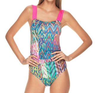 Estivo Shirred One Piece Swimsuit In Navajo