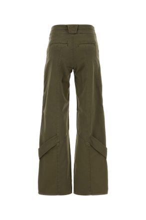 Blumarine Womens Army Green Cotton Pant Verde Exterior: Jean