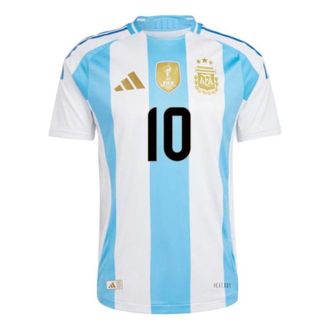 adidas Argentina 2024 Messi Home Authentic Soccer Asia Sizing White Blue JN1505