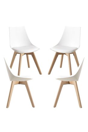 Regalos Miguel Packs Sillas Comedor - Pack 4 Sillas Blok - Blanco