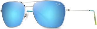 Maui Jim Occhiali da sole Naauao con montatura stile pilota - Argento