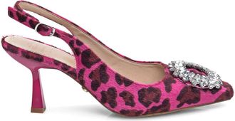 Twentyfourhaitch 75mm Lilibeth slingback pumps - women - Fabric/Fabric/Rubber - 41 - Pink