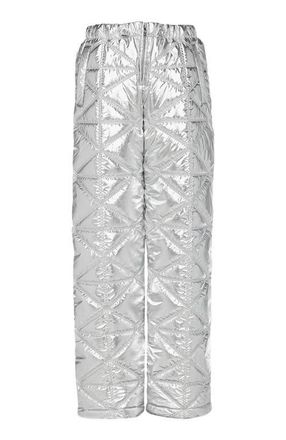 MCM Apr&egrave;s-Ski Quilted Pants in Metallic Polyester in Silver at Nordstrom, Size X-Small