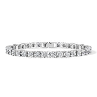 The Diamond Store Silver Lab Diamond Set 1.00ct Tennis Bracelet