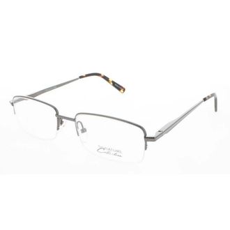 Signature Mens Grey Rectangular Eyeglass Frames 1129Gunmetal54