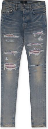 Amiri Clay Indigo Crystal Thrasher Jean