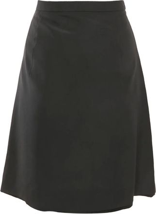 Saint Laurent Minigonna in seta - Nero