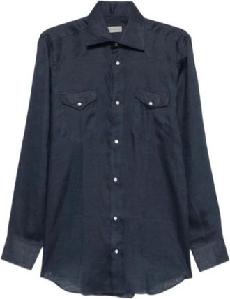 Sartorio Napoli Hombre, Camisas, Azul, Talla: L
