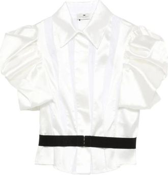Elisabetta Franchi Shirts - Dames - Overhemden - Wit - M - Overhemden
