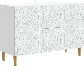 vidaXL Aparador Blanco 89 X 34,5 X 60 Cm Madera De Ingenier&iacute;a Vidaxl