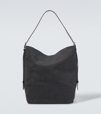 Christophe Lemaire Leather-trimmed canvas tote bag
