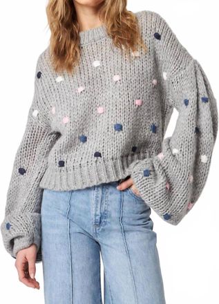 John & Jenn Charley Greyson Sweater In Dotted Shadow