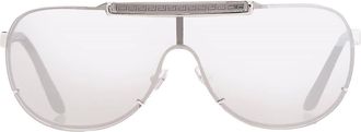 Versace Mirror Silver Shield Mens Sunglasses VE2140 10006G 140