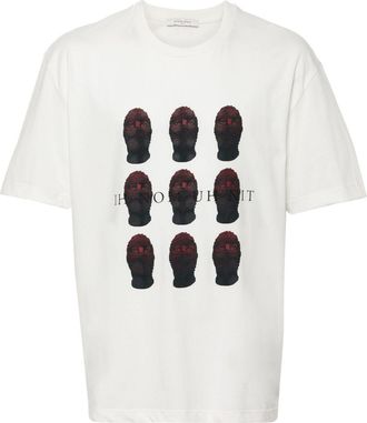Ih Nom Uh Nit mask-print T-shirt - men - Cotton - XXXL - White