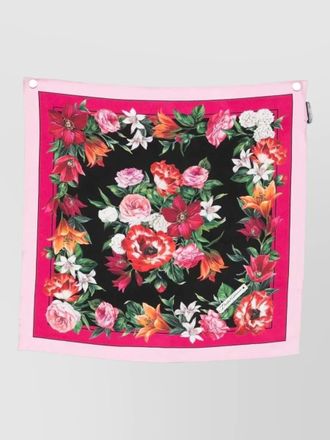 Dolce & Gabbana floral print square scarf lightweight fabric