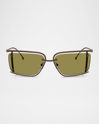Diesel Men & apos;s DL1002 Rectangular Sunglasses