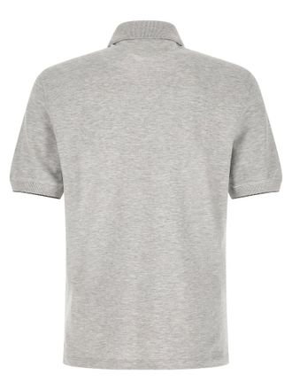 Brunello Cucinelli Logo Piqu&eacute; Polo Shirt - Gray
