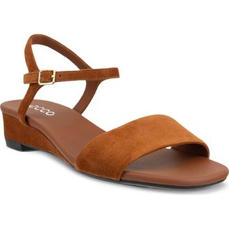 Ecco Astrid Ankle Strap Wedge Sandal in Mink at Nordstrom, Size 11-11.5Us