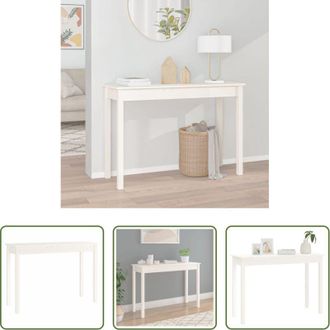 vidaXL Tavolo consolle in pino - Tavolo Consolle Bianco 110x40x75 cm in Legno Massello di Pino