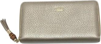 Gucci Pre-owned Long wallet (bi-fold) - Dames - Vintage Accessoires - Geel - ONE Size - Leer - Vintage
