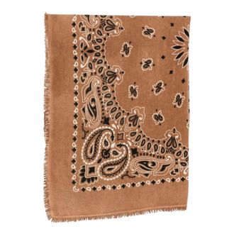 Kujten Kujten - Hachiko Bico Sjaal - Dames - Accessoires - Bruin - Maat: ONE Size Wol