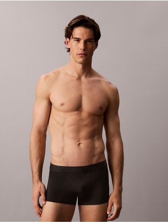 Calvin Klein Mens CK Black Microfiber Stretch Low Rise Trunk - Black - XL