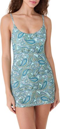 Andie Swim The Amalfi One-Piece Swim Dress in Poolside Paisley at Nordstrom, Size Xx-Large