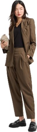 A|X Armani Exchange Womens Doha Pleated Barrel-Leg Pant, Size 10