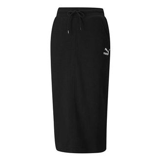 Puma (WMNS) PUMA Classics Drawstring Midi Dress Black 533137-01