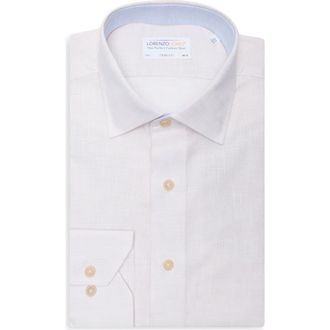 Lorenzo Uomo Trim Fit Cotton Dress Shirt in Sand at Nordstrom Rack, Size 17.5 - 36