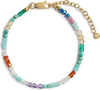 Monica Vinader Freedom Mini Stone Bracelet in 18K Gold Vermeil at Nordstrom