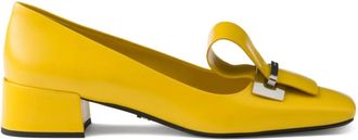 Prada Yelllow Slip On Pumps