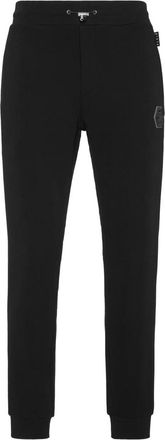 Philipp Plein Broeken, Heren, Zwart, M, Katoen, Jogging Pants Iconic Plein